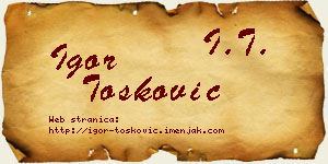Igor Tošković vizit kartica